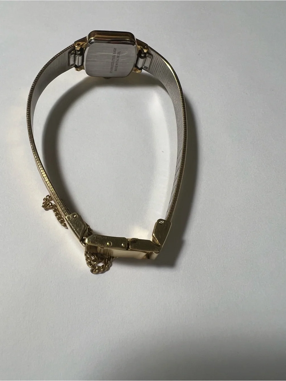 Gold-Tone Women's Bracelet Watch Wittnauer Quart ( 4 real Diamonds )